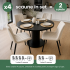 Set 4 scaune dining tapitate din catifea, capitonate Livo, 46x44x87 cm, maxim 130 kg, bej [4]