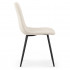 Set 4 scaune dining tapitate din catifea, capitonate Livo, 46x44x87 cm, maxim 130 kg, bej [9]