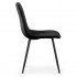 Set 4 scaune dining tapitate din catifea, capitonate Livo, 46x44x87 cm, maxim 130 kg, negru [2]