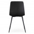 Set 4 scaune dining tapitate din catifea, capitonate Livo, 46x44x87 cm, maxim 130 kg, negru [4]