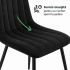 Set 4 scaune dining tapitate din catifea, capitonate Livo, 46x44x87 cm, maxim 130 kg, negru [5]