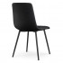 Set 4 scaune dining tapitate din catifea, capitonate Livo, 46x44x87 cm, maxim 130 kg, negru [6]