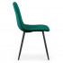 Set 4 scaune dining tapitate din catifea, capitonate Livo, 46x44x87 cm, maxim 130 kg, verde [2]