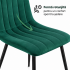 Set 4 scaune dining tapitate din catifea, capitonate Livo, 46x44x87 cm, maxim 130 kg, verde [3]