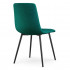 Set 4 scaune dining tapitate din catifea, capitonate Livo, 46x44x87 cm, maxim 130 kg, verde [6]