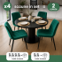 Set 4 scaune dining tapitate din catifea, capitonate Livo, 46x44x87 cm, maxim 130 kg, verde [9]