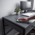 Birou stil industrial, MDF melaminat, cu 2 sertare si raft, cadru metalic, 123x48x81 cm, gri grafit [5]
