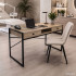 Birou stil industrial, MDF melaminat, cu 2 sertare si raft, cadru metalic, 123x48x81 cm, stejar sonoma [9]