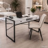 Birou stil industrial, MDF melaminat, cu 2 sertare si raft, cadru metalic, 123x48x81 cm, alb [8]