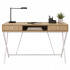 Birou stil industrial, MDF melaminat, cu 2 sertare si raft, cadru metalic, 120x50x81 cm, stejar artisan [2]