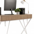 Birou stil industrial, MDF melaminat, cu 2 sertare si raft, cadru metalic, 120x50x81 cm, stejar artisan [4]