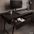 Birou industrial, MDF melaminat, cu 2 sertare si raft, cadru metalic, 120x50x81 cm, negru [6]