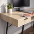 Birou industrial, MDF melaminat, cu 2 sertare si raft, cadru metalic, 120x50x81 cm, stejar sonoma [5]