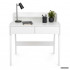Birou compact, MDF melaminat, cu 2 sertare si raft, cadru metalic, 78x48x95 cm, alb [9]