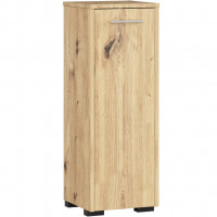 Dulap de baie tip baza, cu usa reversibila si raft interior, PAL 16 mm, 30x30x85 cm, stejar artisan Dulap de baie tip baza, cu usa reversibila si raft interior, PAL 16 mm, 30x30x85 cm, stejar artisan