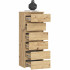Comoda cu 6 sertare, PAL laminat 16 mm, 40x35x109 cm, stejar artisan [2]