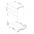 Comoda cu 3 sertare, PAL laminat 16 mm, 60x35x57 cm, stejar artisan si alb [2]