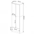 Dulap inchis cu 2 usi si sertar, 4 rafturi, PAL laminat 16 mm, 60x35x180 cm, stejar sonoma si alb [3]