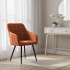 Set 2 scaune dining tapitate cu velur Luxano, cusaturi patrate, 54x58x82 cm, aramiu [12]