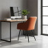 Set 2 scaune dining tapitate cu velur Luxano, cusaturi patrate, 54x58x82 cm, aramiu [10]