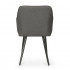 Set 2 scaune dining tapitate cu velur Luxano, cusaturi patrate, 54x58x82 cm, gri inchis [6]