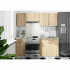 Set mobila bucatarie Lima 180 cm, cu blat alb, PAL laminat, 5 corpuri, 180x45x203 cm, stejar sonoma [6]