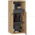 Etajera de baie suspendata, cu 2 usi, PAL 16 mm, 35x30x80 cm, stejar artisan si gri [2]