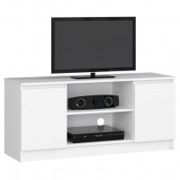 Comoda TV cu 2 usi si o polita, PAL laminat 16 mm, 120x40x55 cm, alb Comoda TV cu 2 usi si o polita, PAL laminat 16 mm, 120x40x55 cm, alb