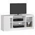 Comoda TV cu 2 usi si o polita, PAL laminat 16 mm, 120x40x55 cm, alb [2]