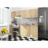 Set mobila bucatarie Lima 240 cm, cu blat alb, PAL laminat, 7 corpuri, 240x45x203 cm, stejar sonoma [5]