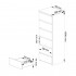 Comoda cu 6 sertare, PAL laminat 16 mm, 40x35x109 cm, gri [3]