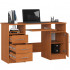 Birou ANA pentru calculator, cu 3 sertare si 1 usa, 124x52x74 cm, maro arin [2]