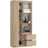 Dulap cu usa, 2 sertare si 7 rafturi, PAL laminat 16 mm, 80x35x180 cm, sonoma [3]