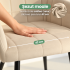 Set 2 scaune dining tapitate cu velur Luxano, cusaturi patrate, 54x58x82 cm, bej deschis [7]