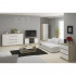 Comoda cu 6 sertare, PAL laminat, 120x40x77 cm, stejar sonoma si alb mat [5]