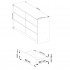 Comoda cu 6 sertare, PAL laminat, 138x40x77 cm, alb mat [2]