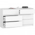Comoda cu 6 sertare, PAL laminat, 138x40x77 cm, alb mat [9]
