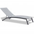 Sezlong pliabil reglabil pentru terasa si balcon, textilena si cadru otel, 195x63x90 cm, gri [4]