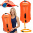 Geanta de inot cu spatiu depozitare uscat 2 in 1, geamandura gonflabila de siguranta, etansa cu 2 camere de aer, 36 L, fluier de urgenta incorporat, 5 [2]