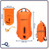 Geanta de inot tip rucsac, cu spatiu depozitare uscat 2 in 1, geamandura gonflabila de siguranta, etansa cu 2 camere de aer, 35 L, fluier de urgenta i [38]