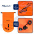 Geanta de inot tip rucsac, cu spatiu depozitare uscat 2 in 1, geamandura gonflabila de siguranta, etansa cu 2 camere de aer, 35 L, fluier de urgenta i [6]