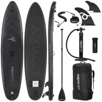 Set placa gonflabila Stand Up PaddleBoard 350x81x15 cm, cu pompa, kit de reparatii, geanta de transport, vasla, maxim 150 kg, negru Set placa gonflabila Stand Up PaddleBoard 350x81x15 cm, cu pompa, kit de reparatii, geanta de transport, vasla, maxim 150 kg, negru