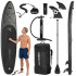 Set placa gonflabila Stand Up PaddleBoard 350x81x15 cm, cu pompa, kit de reparatii, geanta de transport, vasla, maxim 150 kg, negru [36]