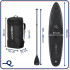 Set placa gonflabila Stand Up PaddleBoard 350x81x15 cm, cu pompa, kit de reparatii, geanta de transport, vasla, maxim 150 kg, negru [37]