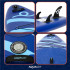 Set placa gonflabila Stand Up PaddleBoard 350x81x15 cm, cu pompa, kit de reparatii, geanta de transport, vasla, maxim 150 kg, albastru [2]