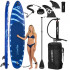 Set placa gonflabila Stand Up PaddleBoard 350x81x15 cm, cu pompa, kit de reparatii, geanta de transport, vasla, maxim 150 kg, albastru [34]