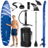 Set placa gonflabila Stand Up PaddleBoard 350x81x15 cm, cu pompa, kit de reparatii, geanta de transport, vasla, maxim 150 kg, albastru [35]