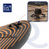 Set placa gonflabila Stand Up PaddleBoard 350x84x15 cm, cu pompa, scaun kayak, kit de reparatii, geanta de transport, vasla 2 in 1, maxim 220 kg, negr [12]