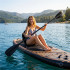 Set placa gonflabila Stand Up PaddleBoard 350x84x15 cm, cu pompa, scaun kayak, kit de reparatii, geanta de transport, vasla 2 in 1, maxim 220 kg, negr [4]