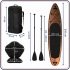 Set placa gonflabila Stand Up PaddleBoard 350x84x15 cm, cu pompa, scaun kayak, kit de reparatii, geanta de transport, vasla 2 in 1, maxim 220 kg, negr [31]